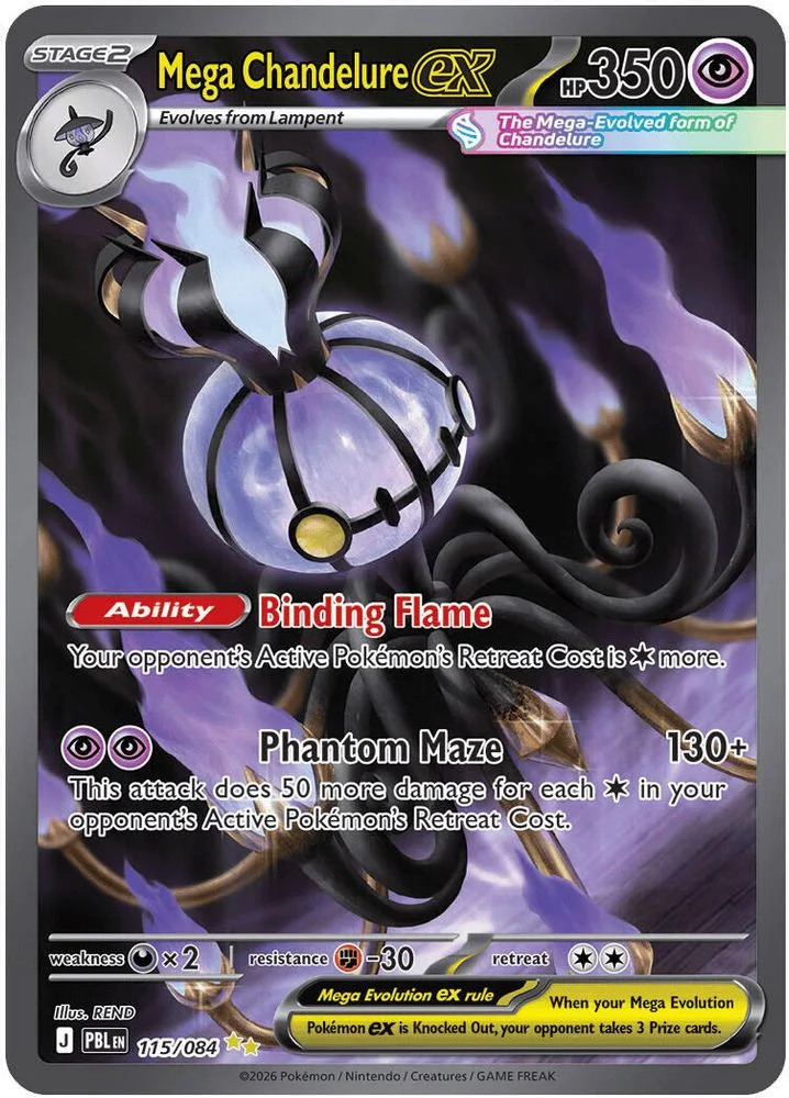 Mega Chandelure ex 115/084 — front