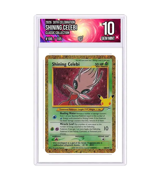 Shining Celebi 106/105 · BCG 10 Gem Mint