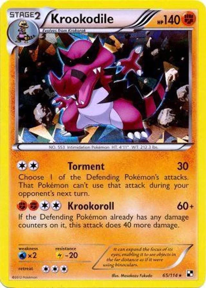 Krookodile 065/114 (Cracked Ice Holo) — front