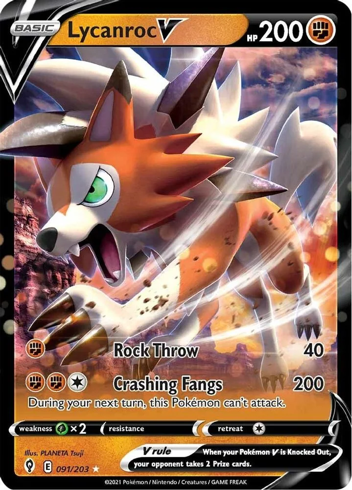 Lycanroc V 091/203 — front