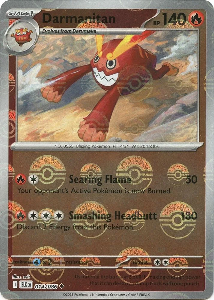 Darmanitan 014/086 (Poke Ball Pattern) — front