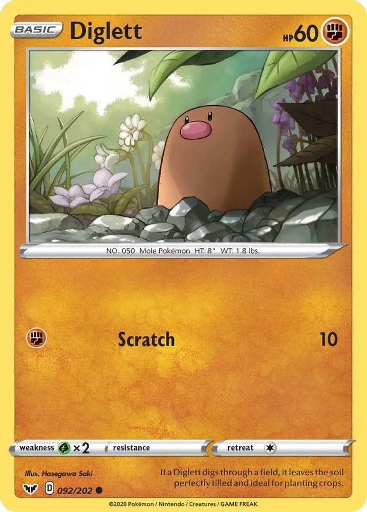 Diglett 092/202 — front