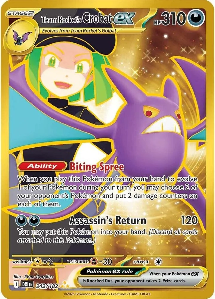 Team Rocket's Crobat ex 242/182 — front