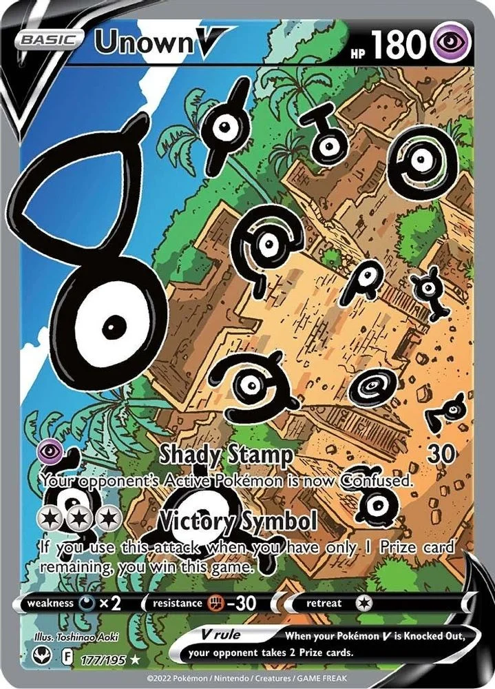Unown V 177/195 — front