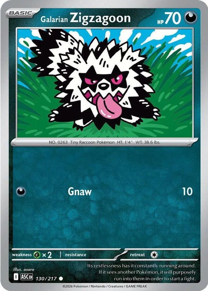 Galarian Zigzagoon 130/217 — front