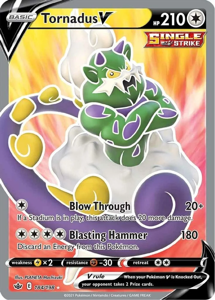 Tornadus V 184/198 (Full Art) — front