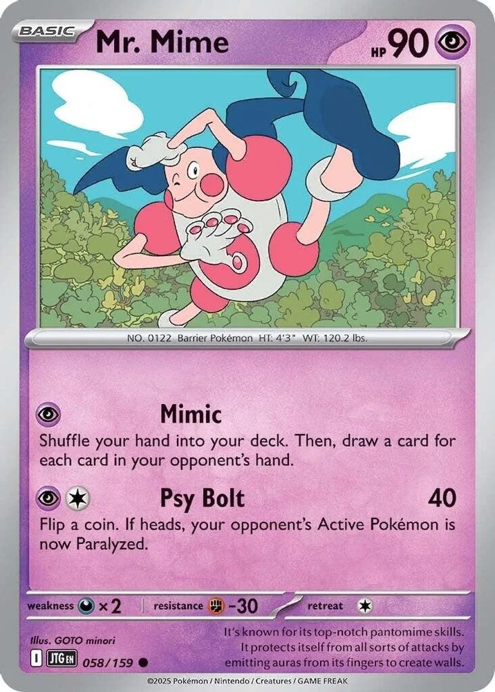 Mr. Mime 058/159 — front