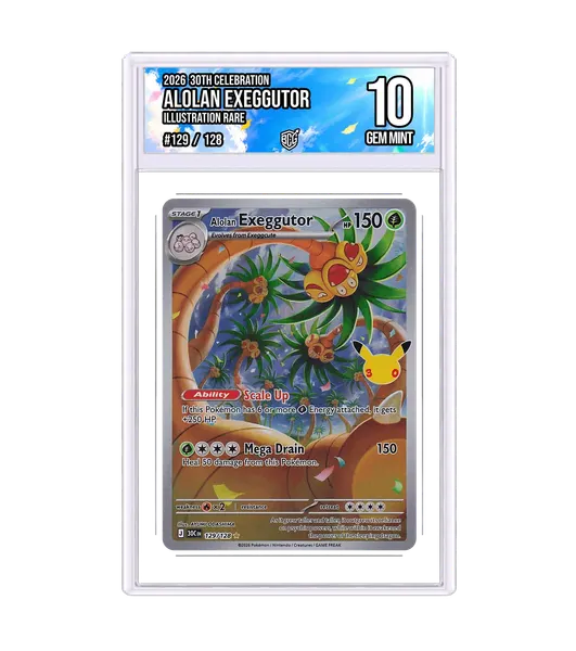 Alolan Exeggutor 129/128 · BCG 10 Gem Mint